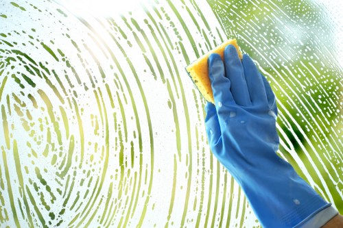 Professional communal area cleaning on high-touch surfaces