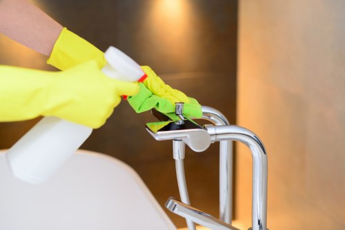 Spot cleaning a rug stain with care