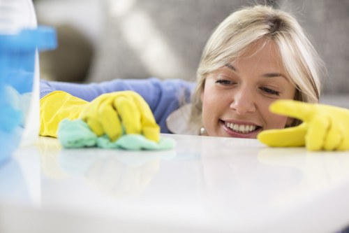 Commercial upholstery cleaning in a professional waiting area