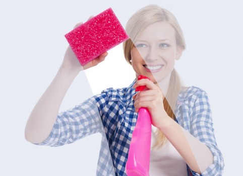Commercial cleaning service in an office and retail environment