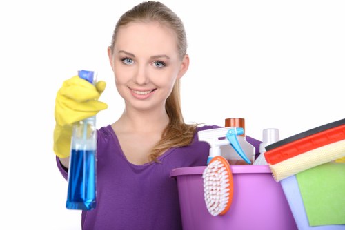 Professional post-construction cleaning in a modern home
